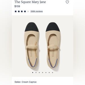 Rothy's Beige and Black Mary Jane’s